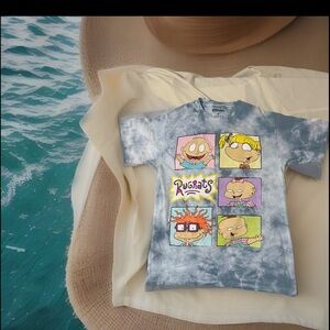 Rug Rats T-shirt Nickelodeon Size Adult M Tie-Dye Blue NEW